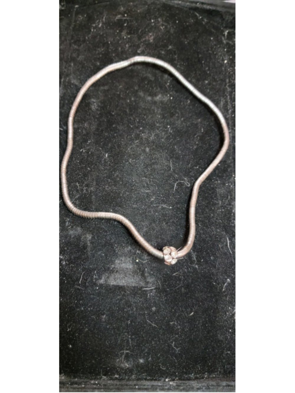 Flexible Coil Necklace / Bendable Memory Wire Choker Silver Tone Modernist Neckl